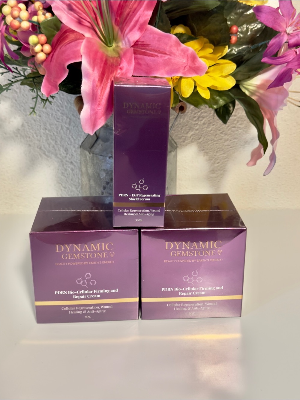 Dynamic Gemstones PDRN Bio-Cellular Firming & Repair Cream, Serum & Mask Set